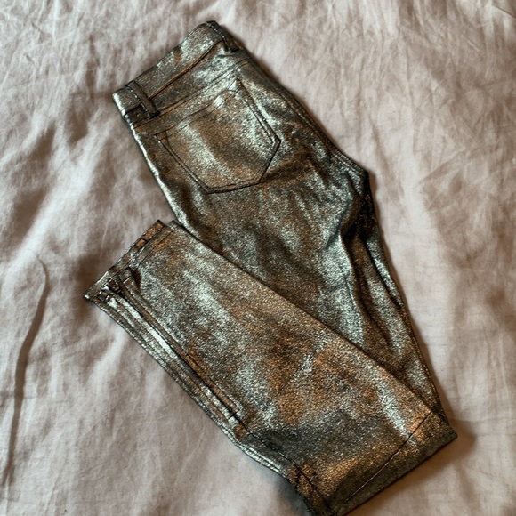 J Brand Gold Genuine Suede Pants 27 - Picture 2 of 10